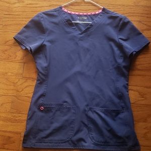 Heartsoul Navy blue medical scrub top.